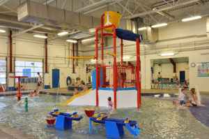 Kids water playground in Lava Hot Springs