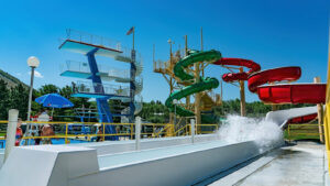 Lava Hot Springs Curly water slides