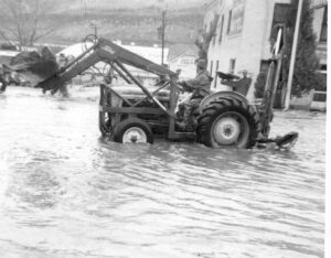Tractor in the Lava Hot Springs Flood of 1962