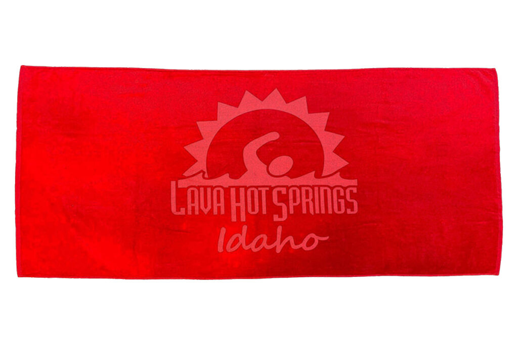 Lava Hot Springs Red Towel