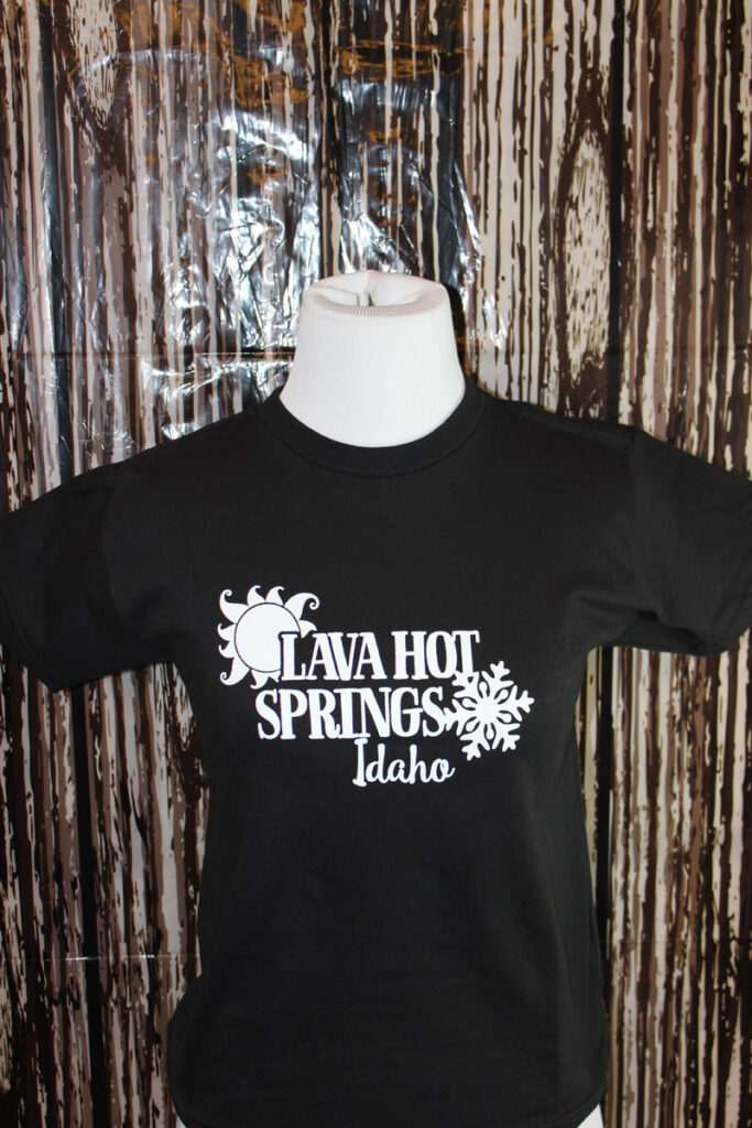 Lava Hot Springs black t-shirt