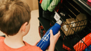 Lava Hot Springs gift shop water bottles at the hot pools