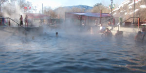 Lava Hot Springs Hot Pools in the winter